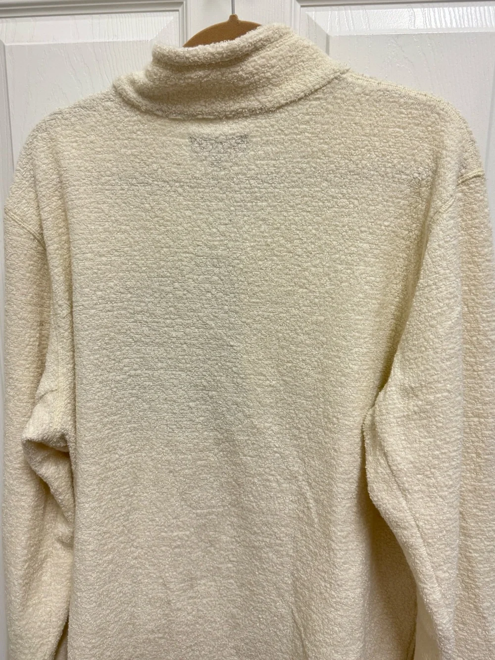 Amundsen Cream Sherpa Quarter Zip Pullover Sweater